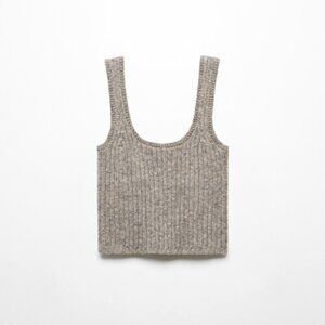 Mango Ribbed Strap Tank Top
